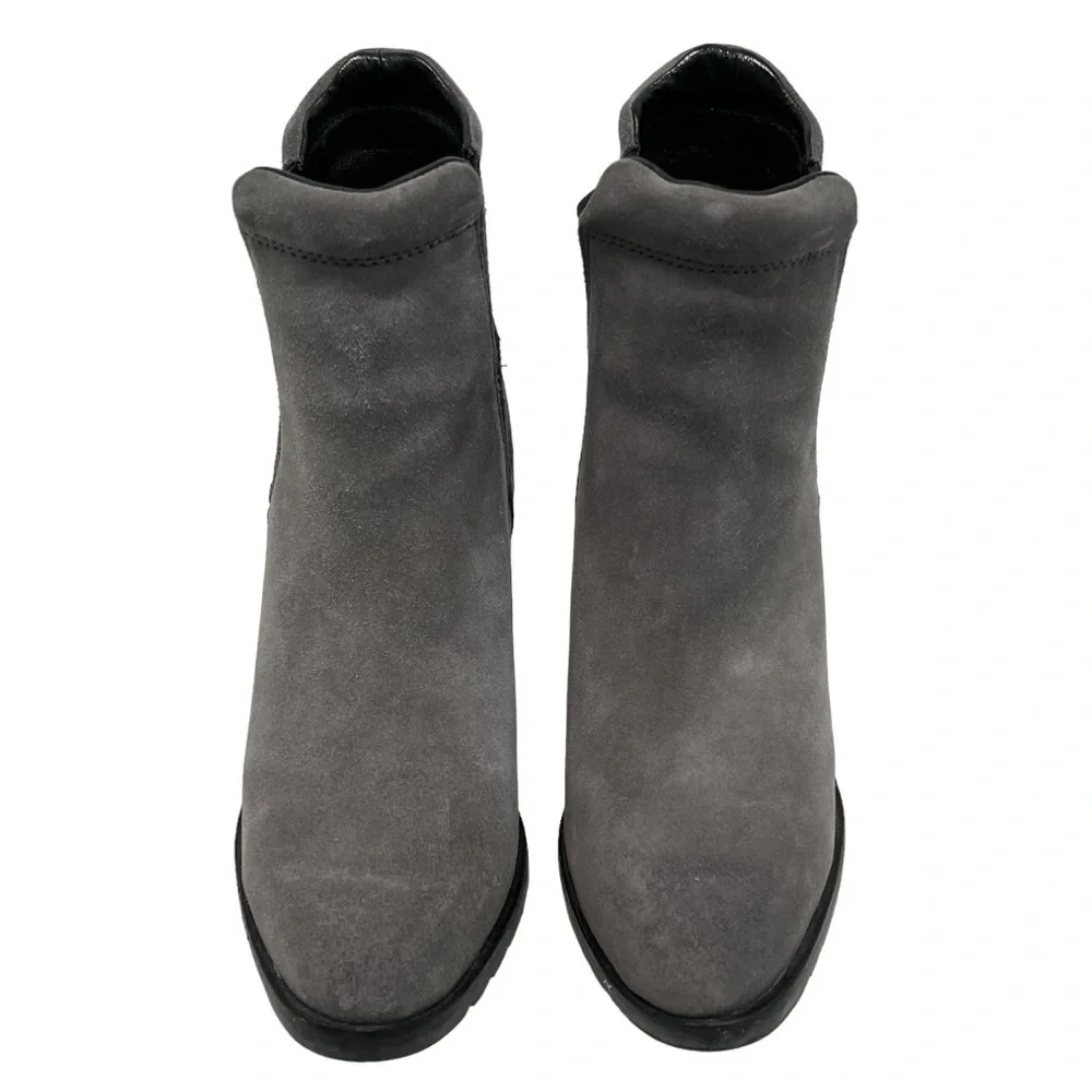 Sorel After Hours Gray Suede Wedge Heel Casual Ankle Boots Women’s 6.5 - Picture 4 of 15